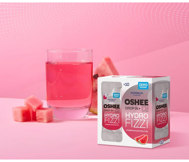 OSHEE Proszek musujący DROP IN Hydrofizzi arbuz 10 saszetek - 1546754 - zdjęcie 3